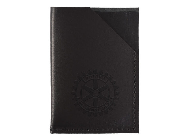 Leather Business Card Holder w. Rotary Logo Rotary